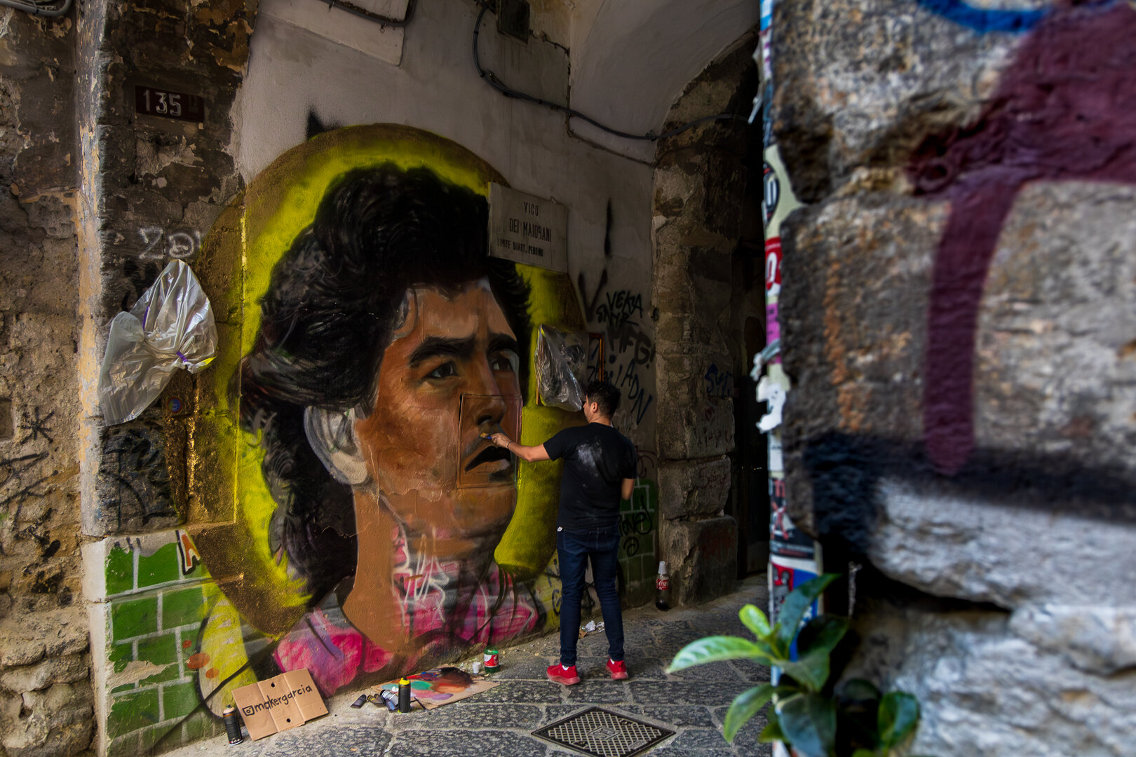 Doppeltes Maradona Porträt 