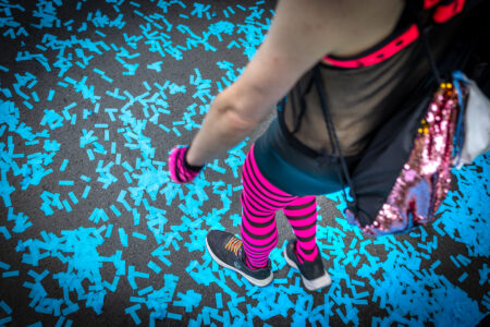 Blau und Pink
