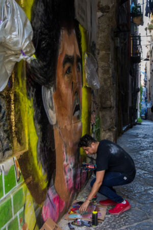 Doppeltes Maradona Porträt 