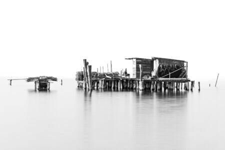 Pellestrina in Schwarz-Weiss