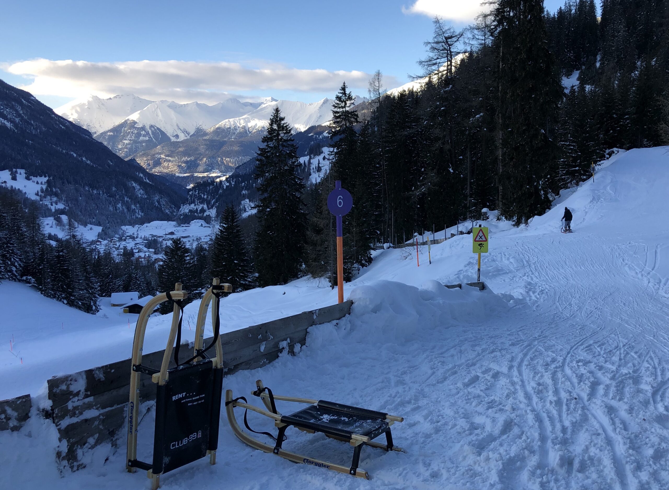 Mit dem Schlitten den Albula-Pass hinab